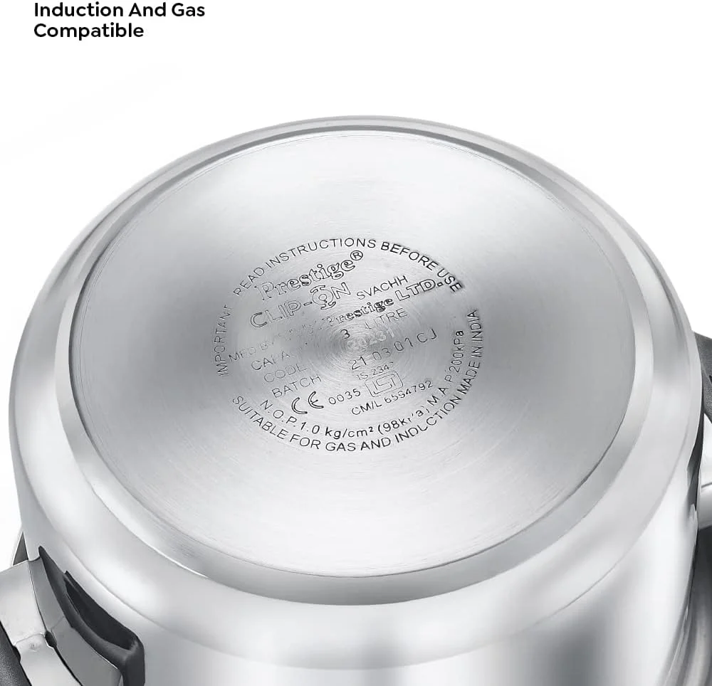 زودپز استیل پرستیژ Svachh Flip-On با ظرفیت 5.0 لیتر | زودپز سازگار با اجاق القایی | MPF20157 زودپز استیل پرستیژ Svachh Flip-On با ظرفیت 5.0 لیتر | زودپز سازگار با اجاق القایی | MPF20157