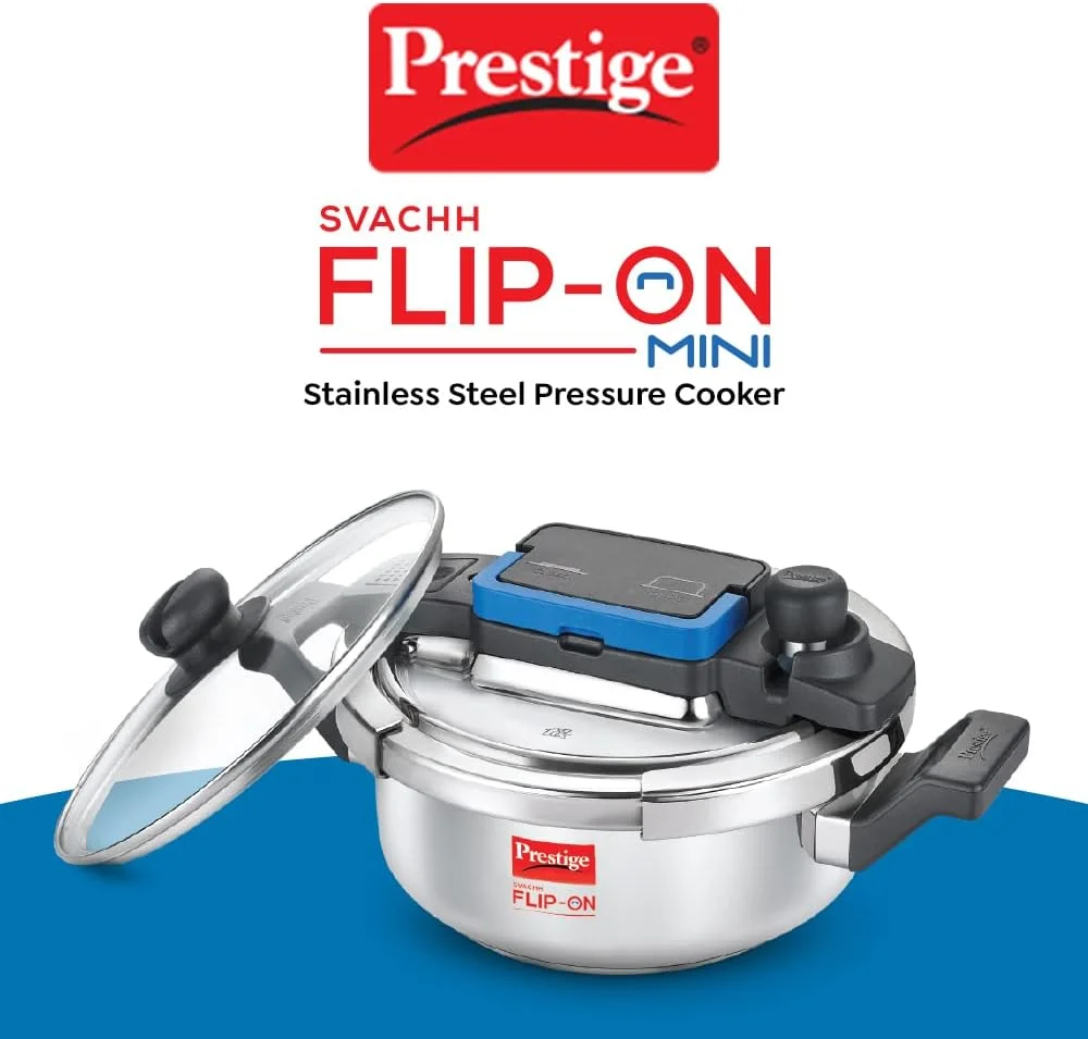 زودپز استیل پرستیژ مدل Svachh Flip-On Mini با ظرفیت 2.0 لیتر | زودپز سازگار با اجاق القایی | MPF20164 زودپز استیل پرستیژ مدل Svachh Flip-On Mini با ظرفیت 2.0 لیتر | زودپز سازگار با اجاق القایی | MPF20164