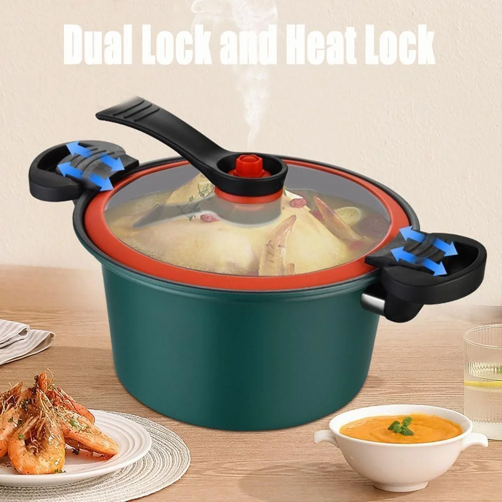 زودپز فشاری کوچک Seattleget، قابلمه فشاری Seattleget، زودپز Seattleget، زودپز فشاری کوچک، قابلمه فشاری برای پخت و پز، زودپز فشاری کوچک Seattleget (قرمز)