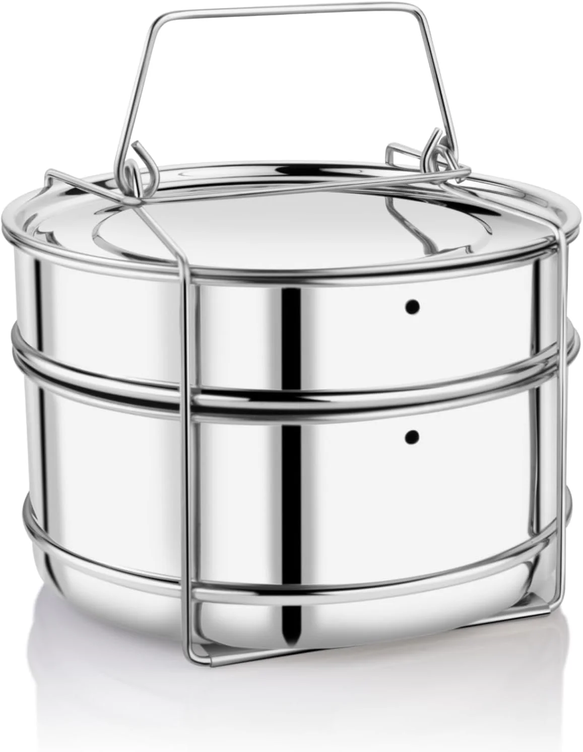 جداکننده پزنده استیل Embassy مدل P4 مناسب برای زودپزهای استیل درب بیرونی پرستیژ دلوکس آلفا 4 لیتری (2 ظرف با گیره، استیل ضد زنگ) جداکننده پزنده استیل Embassy مدل P4 مناسب برای زودپزهای استیل درب بیرونی پرستیژ دلوکس آلفا 4 لیتری (2 ظرف با گیره، استیل ضد زنگ)