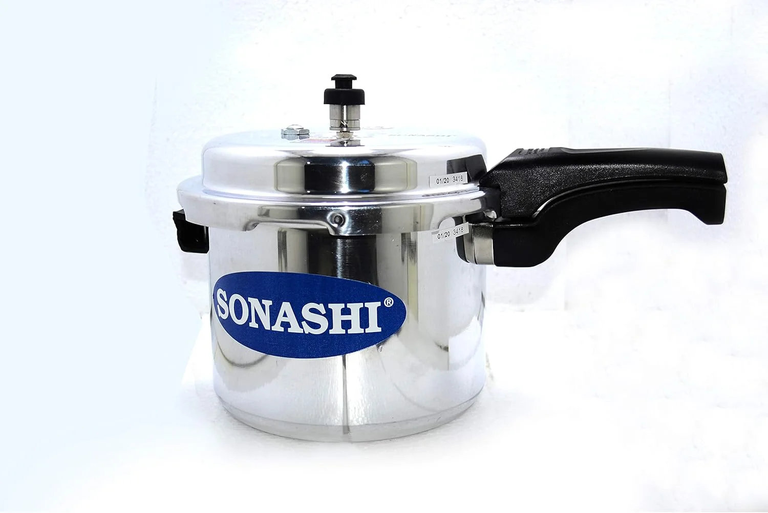 زودپز سوناشی SPC-150 – زودپز آلومینیومی با پایه سنگین، دارای شیر اطمینان سوتی، بست های بسیار قوی، پرداخت آینه ای | لوازم خانگی