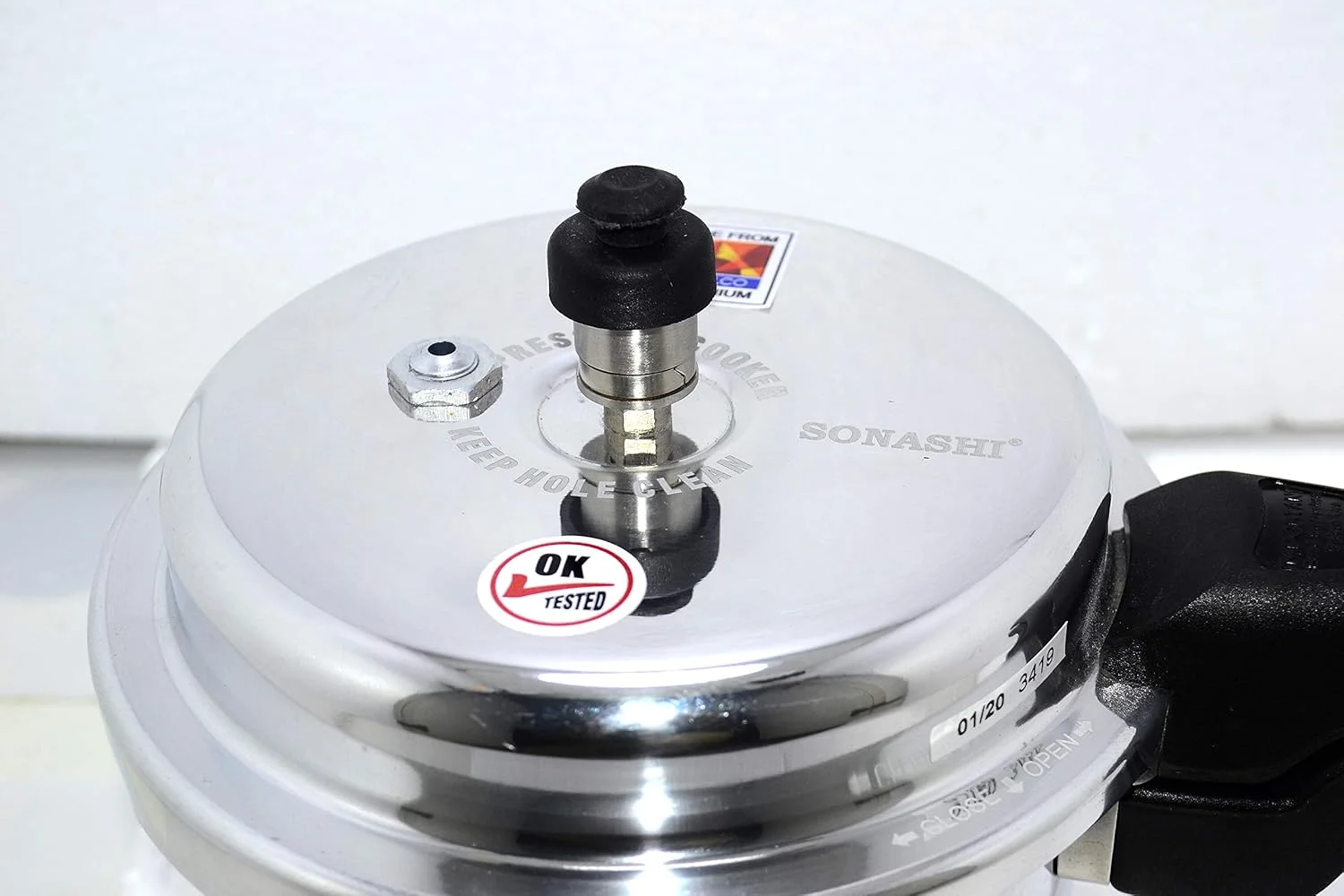 SONASHI SPC-230 Pressure Cooker – Heavy-Base Aluminium Pressure Cooker with Whistling Weight Valve, Extra Strong Lugs, Mirror Polish | Home Appliances SONASHI SPC-230 Pressure Cooker – Heavy-Base Aluminium Pressure Cooker with Whistling Weight Valve, Extra Strong Lugs, Mirror Polish | Home Appliances