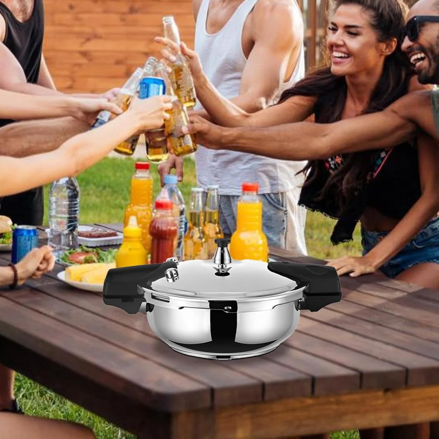 زودپز کوچک - ظروف پخت و پز 2 لیتری - ظروف استیل ضد زنگ برای منزل، مناسب برای سوپ، سبزیجات، لوبیا و خورشت