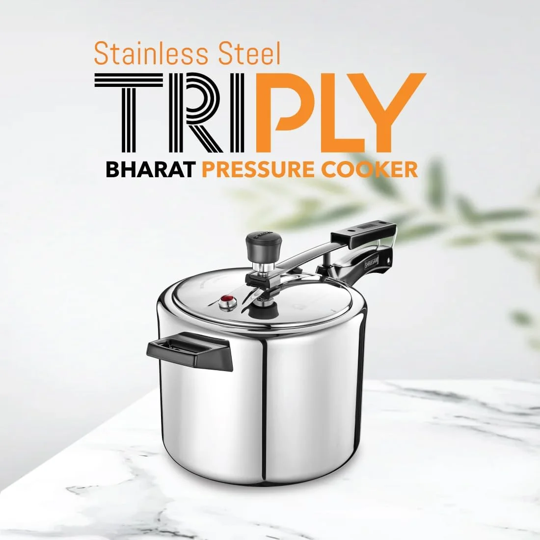 زودپز درب داخلی استیل ضد زنگ سه لایه 18/8 Shri & Sam، زودپز با شیر اطمینان اضافی، مناسب برای اجاق های القایی و گازی، نقره ای، (3 لیتر)