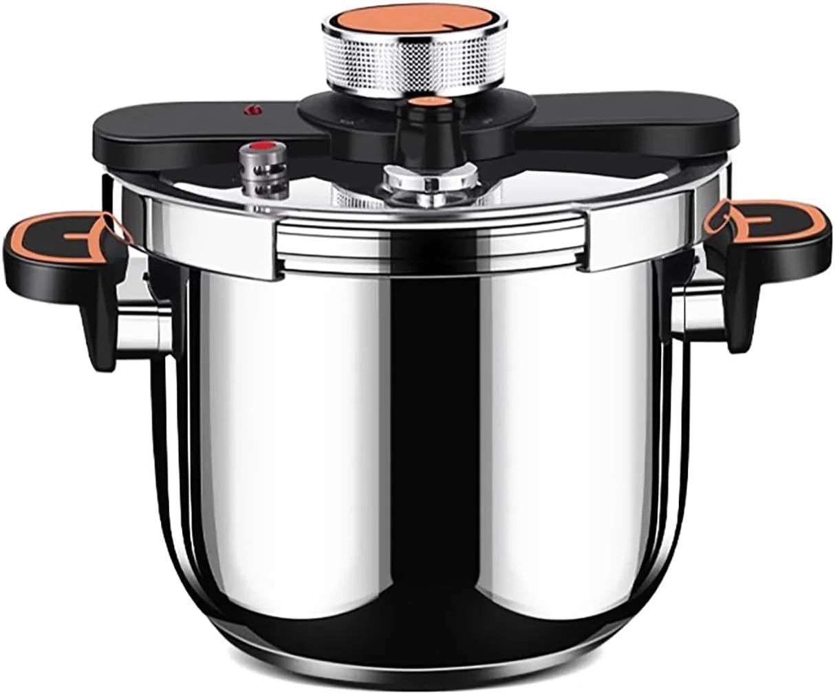 زودپز SYXUMLKLS، ظروف پخت و پز فولاد ضد زنگ مقاوم در برابر انفجار، قابل شستشو در ماشین ظرفشویی 6.3 کوارت، نقره ای 6 لیتر