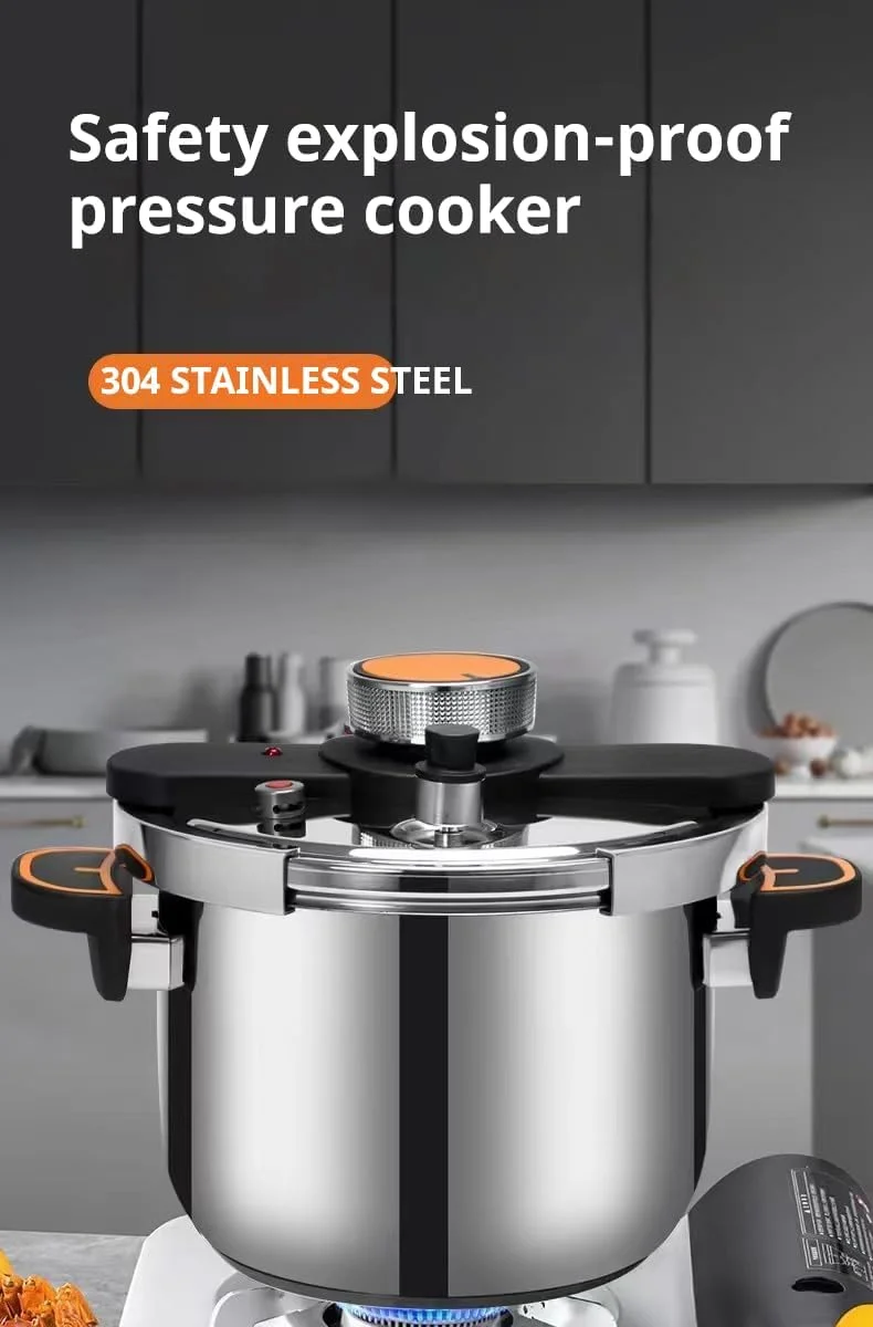 زودپز SYXUMLKLS، ظروف پخت و پز فولاد ضد زنگ مقاوم در برابر انفجار، قابل شستشو در ماشین ظرفشویی 6.3 کوارت، نقره ای 6 لیتر زودپز SYXUMLKLS، ظروف پخت و پز فولاد ضد زنگ مقاوم در برابر انفجار، قابل شستشو در ماشین ظرفشویی 6.3 کوارت، نقره ای 6 لیتر