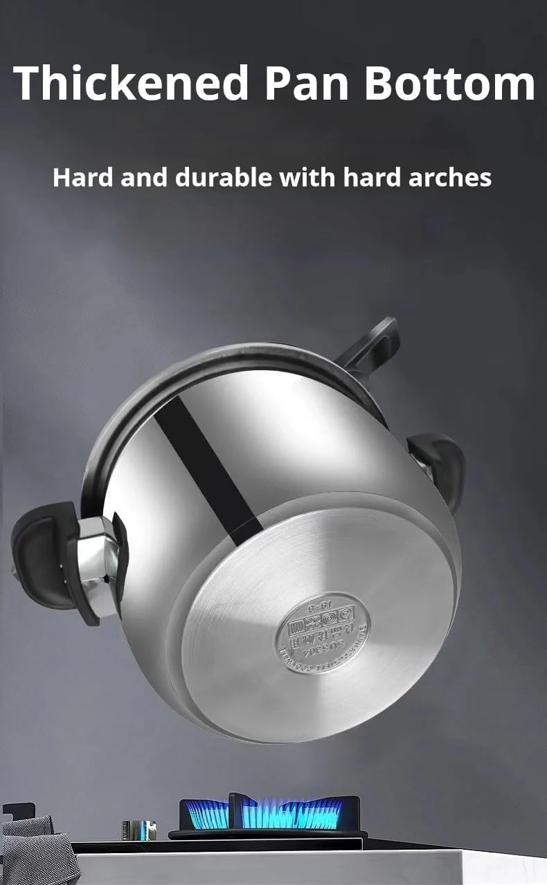 زودپز SYXUMLKLS، ظروف پخت و پز فولاد ضد زنگ مقاوم در برابر انفجار، قابل شستشو در ماشین ظرفشویی 6.3 کوارت، نقره ای 6 لیتر زودپز SYXUMLKLS، ظروف پخت و پز فولاد ضد زنگ مقاوم در برابر انفجار، قابل شستشو در ماشین ظرفشویی 6.3 کوارت، نقره ای 6 لیتر