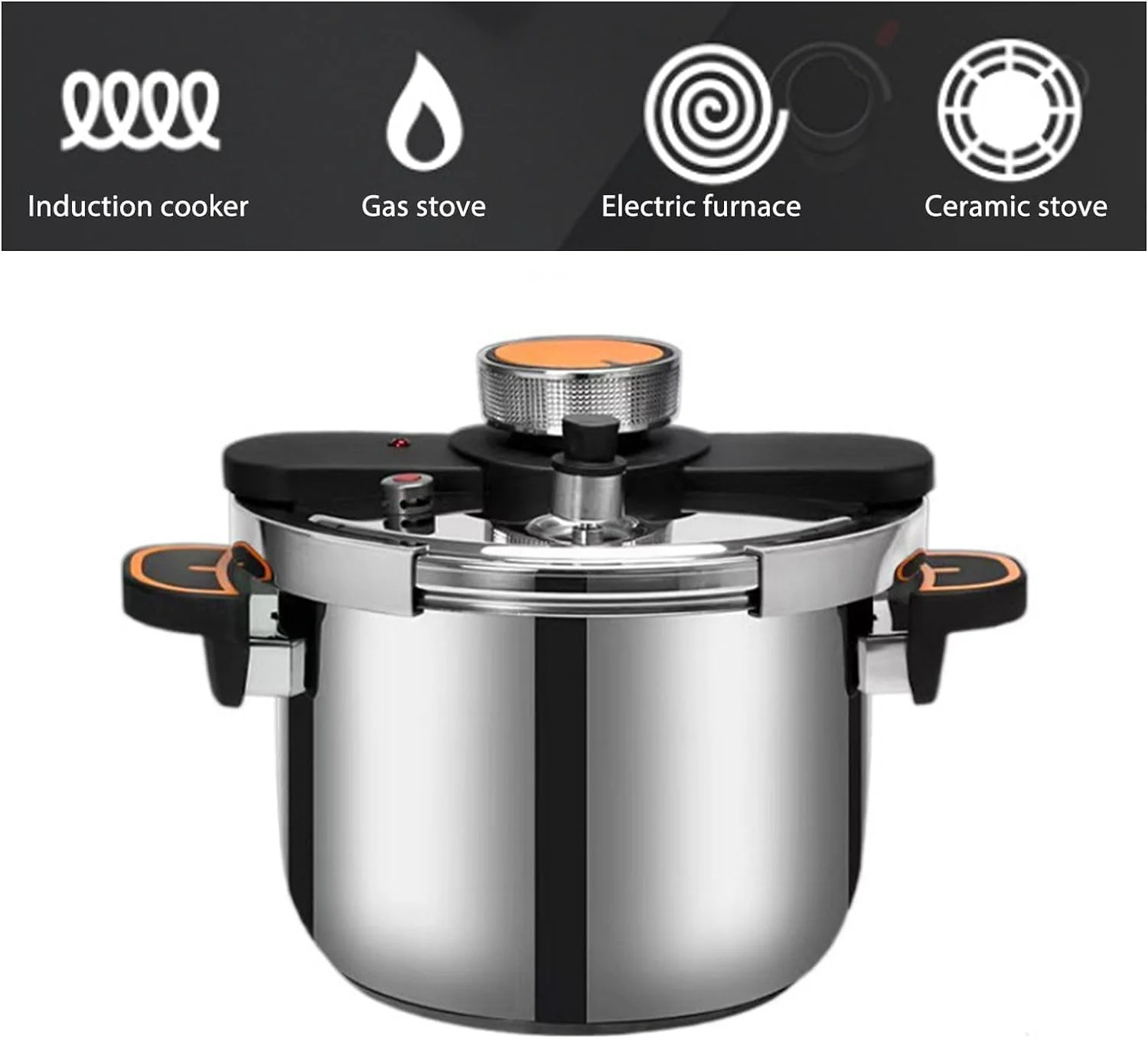 زودپز SYXUMLKLS، ظروف پخت و پز فولاد ضد زنگ مقاوم در برابر انفجار، قابل شستشو در ماشین ظرفشویی 6.3 کوارت، نقره ای 6 لیتر زودپز SYXUMLKLS، ظروف پخت و پز فولاد ضد زنگ مقاوم در برابر انفجار، قابل شستشو در ماشین ظرفشویی 6.3 کوارت، نقره ای 6 لیتر