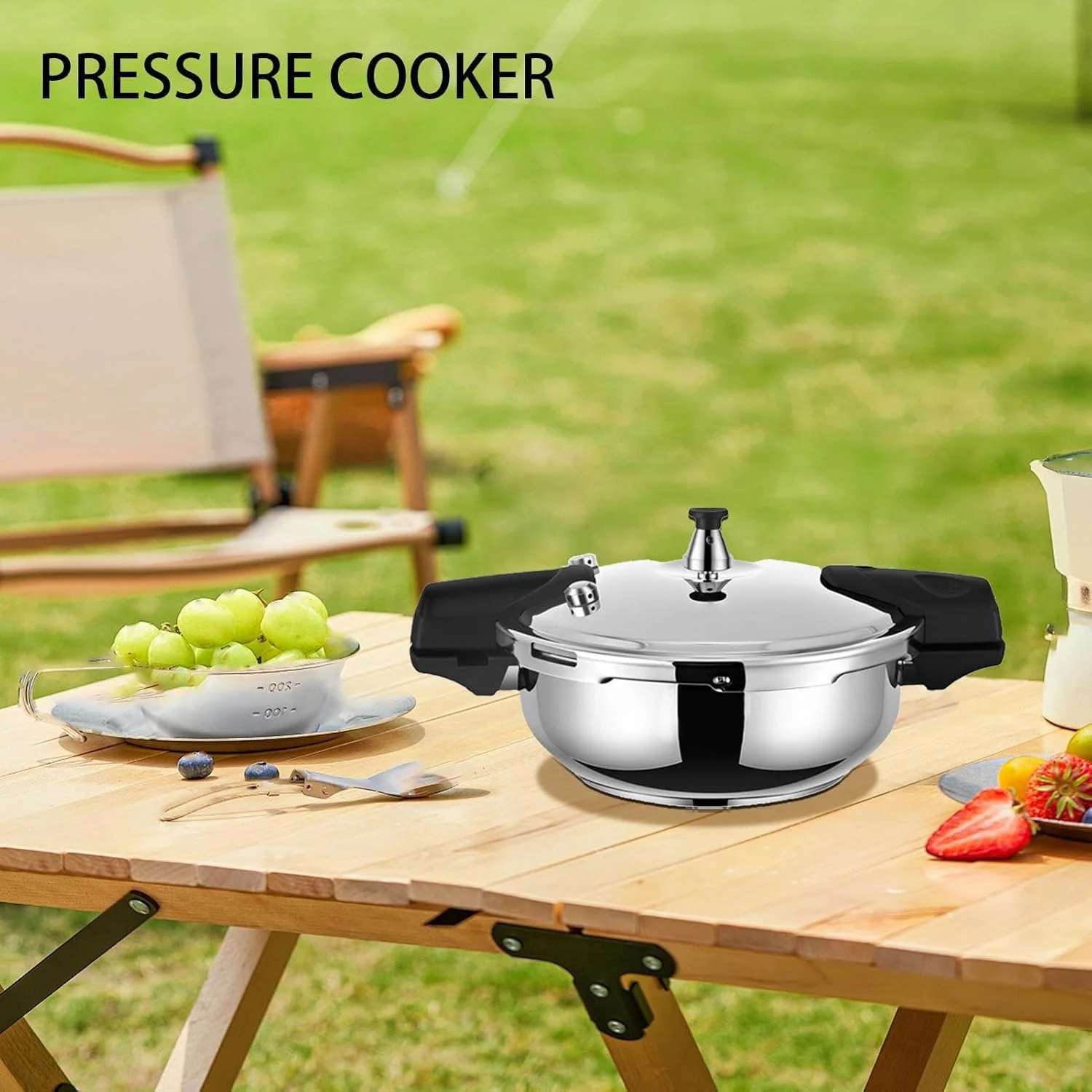 زودپز کوچک استیل - زودپز آشپزخانه 2 لیتری | ظروف پخت و پز استیل برای پخت سوپ استخوان و خورشت