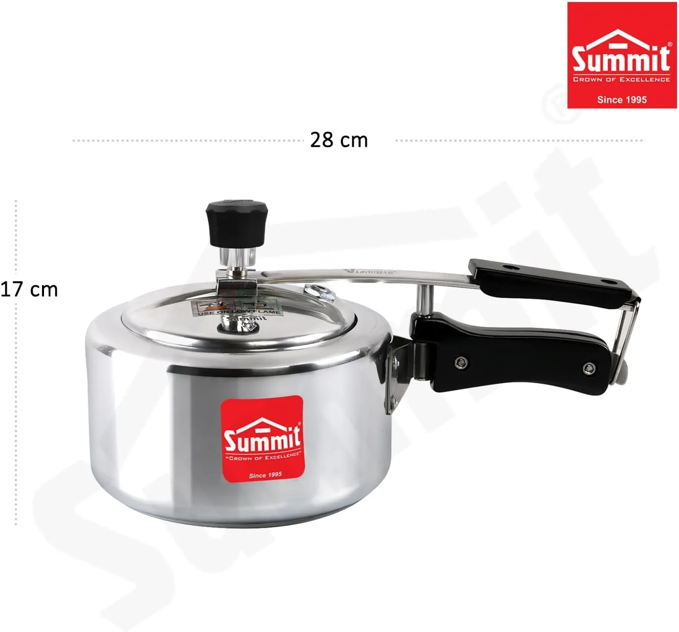 زودپز سوپریم سامیت با درب داخلی آلومینیومی، پایه القایی 1 لیتری، نقره ای