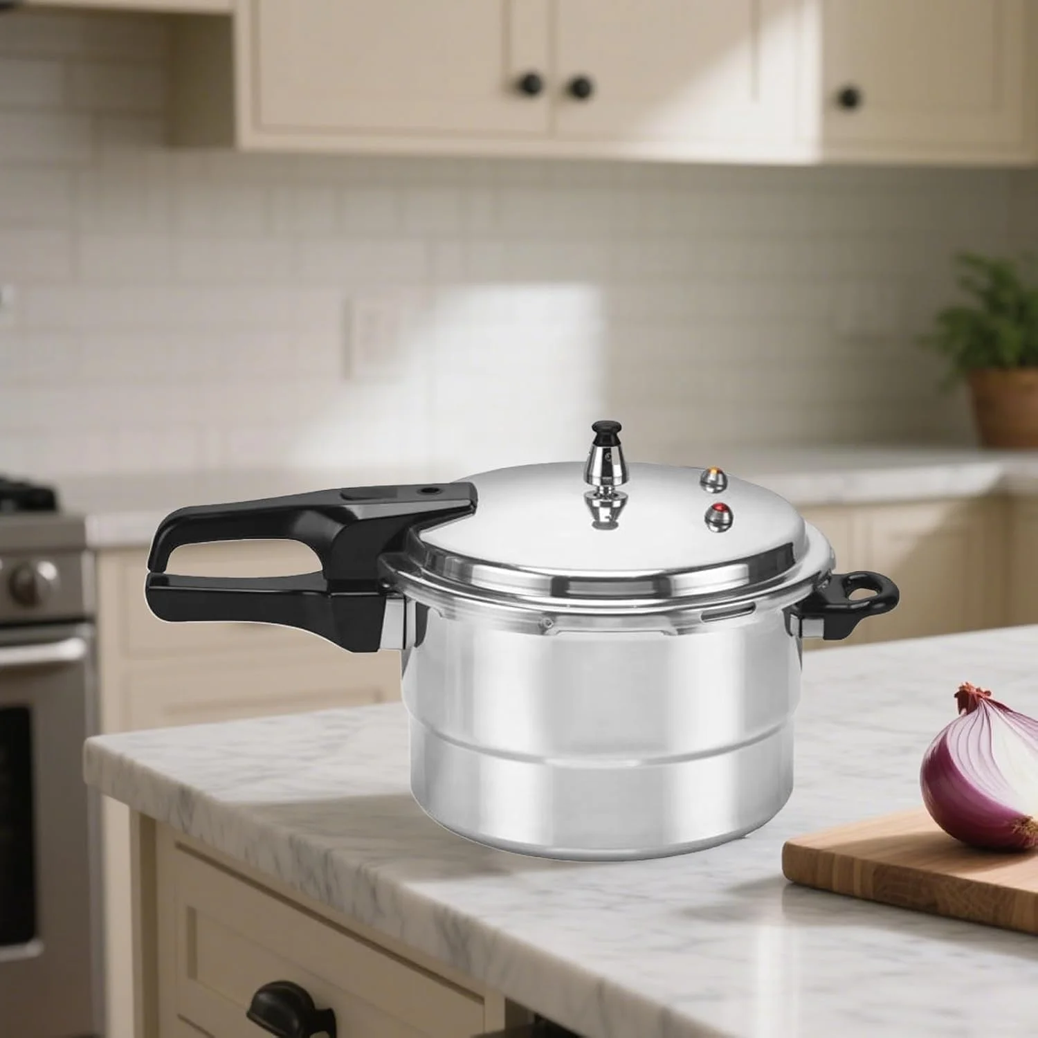 Stove Top Pressure Cooker - 5L Grain Cooker with Steamer Insert - Aluminum Alloy Cookware for Meat Poultry Seafood Vegetable Kitchen Cook Restaurant Stove Top Pressure Cooker - 5L Grain Cooker with Steamer Insert - Aluminum Alloy Cookware for Meat Poultry Seafood Vegetable Kitchen Cook Restaurant