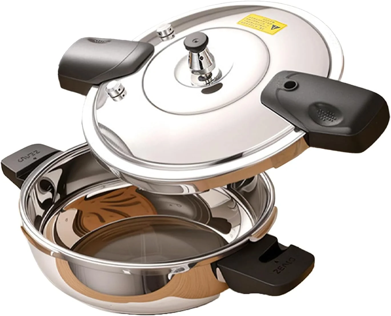 زودپز کوچک استیل، زودپز آشپزخانه 2 لیتری - ظروف پخت و پز استیل برای آشپزخانه، رستوران، کمپینگ در فضای باز