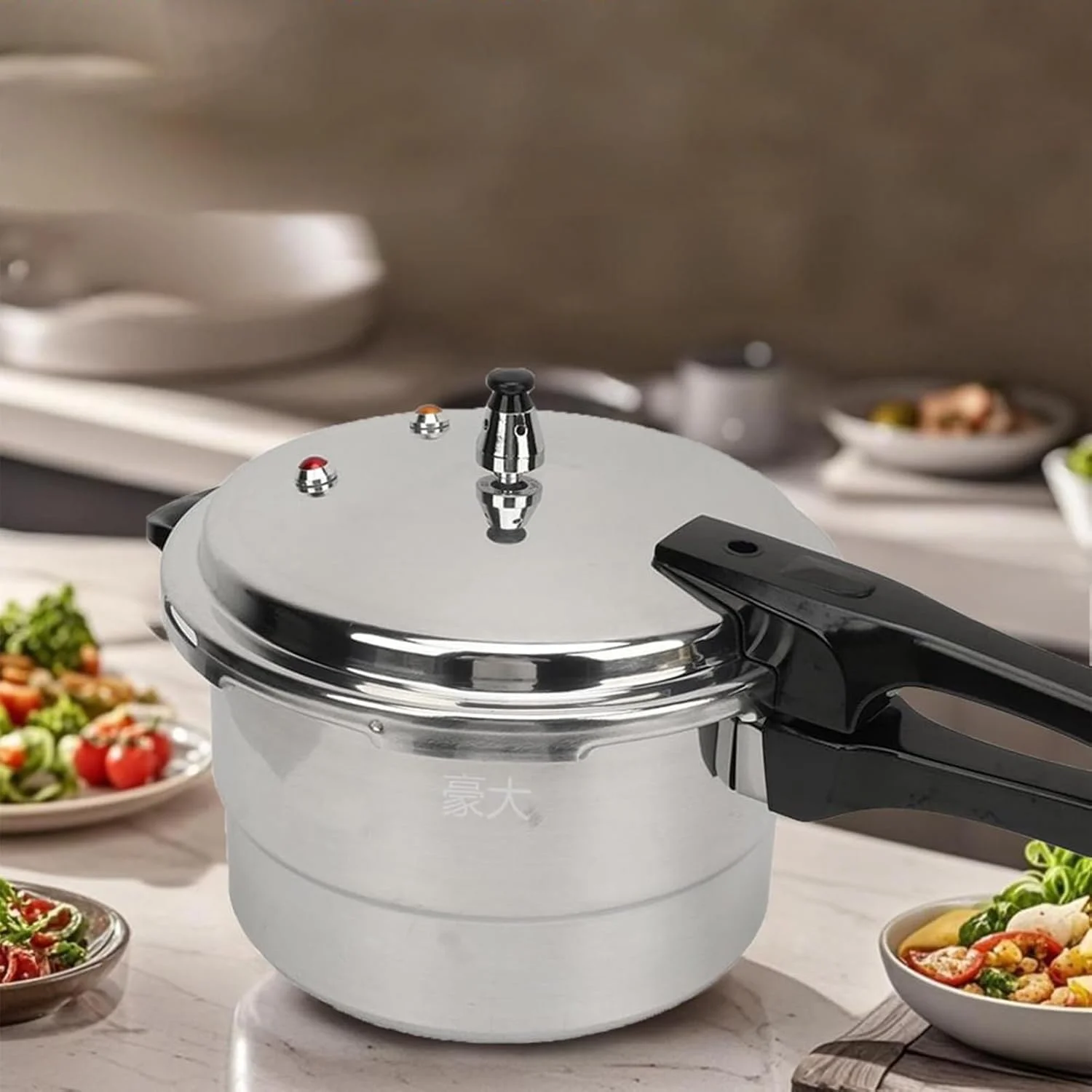 Stove Top Pressure Cooker - 5L Grain Cooker with Steamer Insert - Aluminum Alloy Cookware for Meat Poultry Seafood Vegetable Kitchen Cook Restaurant Stove Top Pressure Cooker - 5L Grain Cooker with Steamer Insert - Aluminum Alloy Cookware for Meat Poultry Seafood Vegetable Kitchen Cook Restaurant
