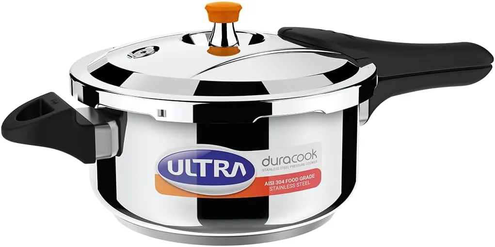 زودپز ۴.۵ لیتری استیل دوراکوک الترا با درب خارجی استیل ضد زنگ AISI 304 مناسب مواد غذایی (۴.۵ لیتر)، دارای جمع کننده کف - کنترل سرریز، سازگار با اجاق گاز القایی و معمولی، دسته های باکالیت قالب گیری شده با تزریق، دارای استاندارد ISI. زودپز ۴.۵ لیتری استیل دوراکوک الترا با درب خارجی استیل ضد زنگ AISI 304 مناسب مواد غذایی (۴.۵ لیتر)، دارای جمع کننده کف - کنترل سرریز، سازگار با اجاق گاز القایی و معمولی، دسته های باکالیت قالب گیری شده با تزریق، دارای استاندارد ISI.