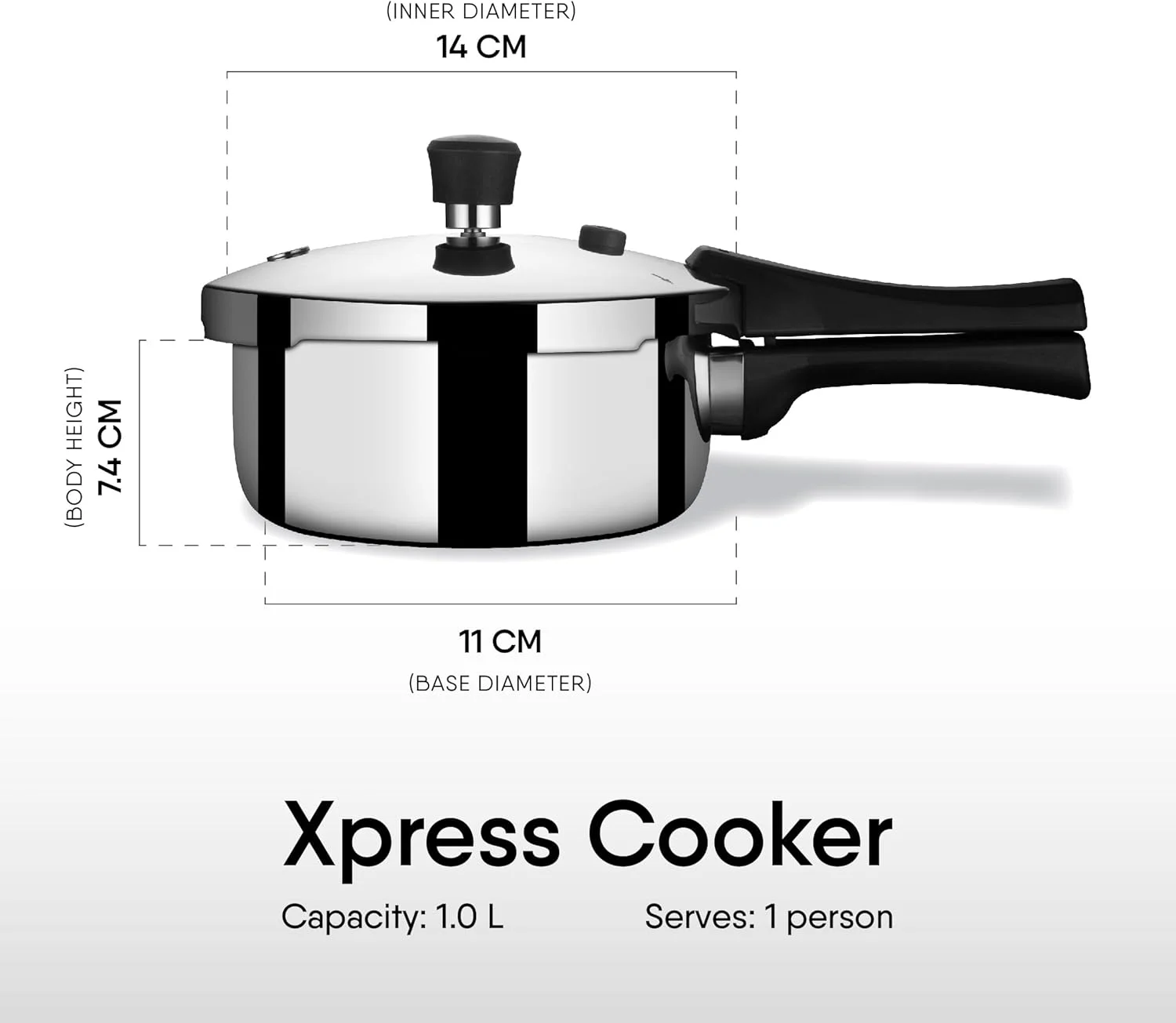 زودپز استال Xpress مدل Triply مناسب کودک، زودپز القایی، زودپز درب بیرونی 1 لیتری، سازگار با اجاق گاز القایی و معمولی، فولاد ضد زنگ، نقره ای زودپز استال Xpress مدل Triply مناسب کودک، زودپز القایی، زودپز درب بیرونی 1 لیتری، سازگار با اجاق گاز القایی و معمولی، فولاد ضد زنگ، نقره ای