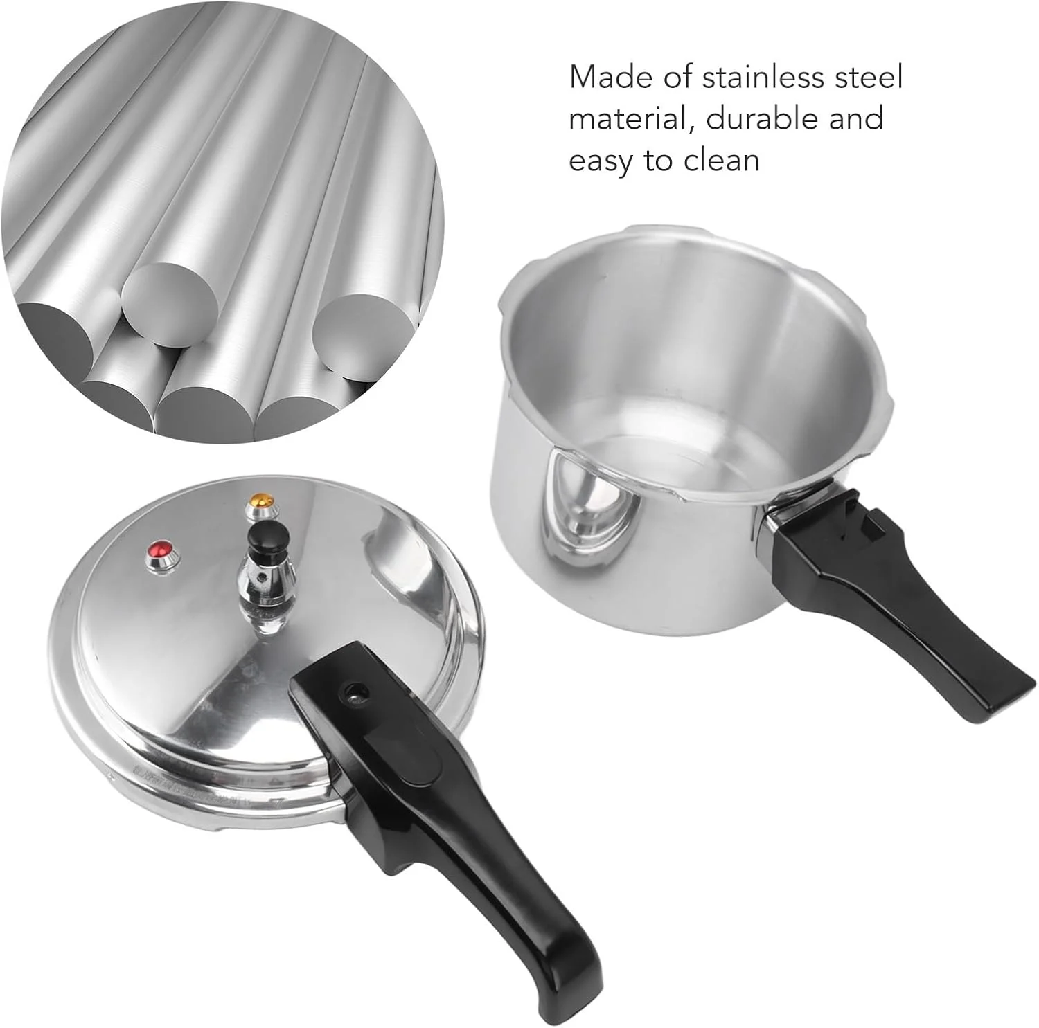 زودپز آلومینیومی آلیاژی YUYTE با ظرفیت 3 لیتر، زودپز کوچک 3 لیتری با قطر 18 سانتی متر مناسب برای اجاق گاز، ظرفیت بزرگ و پخت سریع زودپز آلومینیومی آلیاژی YUYTE با ظرفیت 3 لیتر، زودپز کوچک 3 لیتری با قطر 18 سانتی متر مناسب برای اجاق گاز، ظرفیت بزرگ و پخت سریع