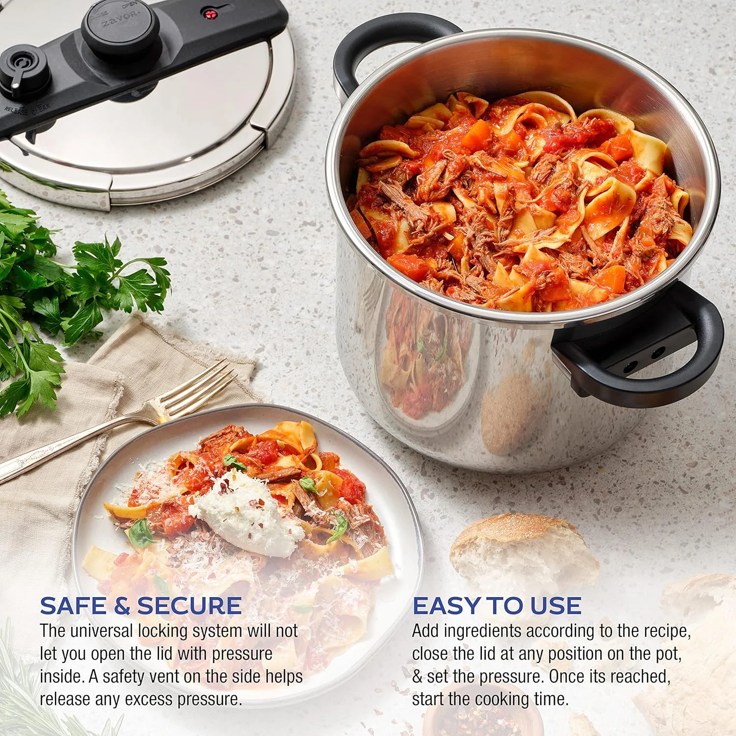 زاور زودپز ایزی لاک (۷.۴ کوارت) زاور زودپز ایزی لاک (۷.۴ کوارت)