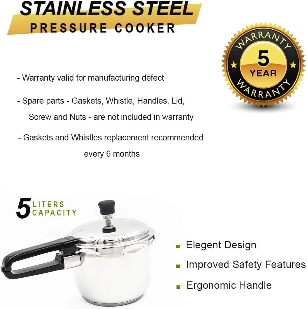 زودپز XPO | استیل ضد زنگ مناسب مواد غذایی | صرفه جویی در انرژی (۵ لیتر) زودپز XPO | استیل ضد زنگ مناسب مواد غذایی | صرفه جویی در انرژی (۵ لیتر)