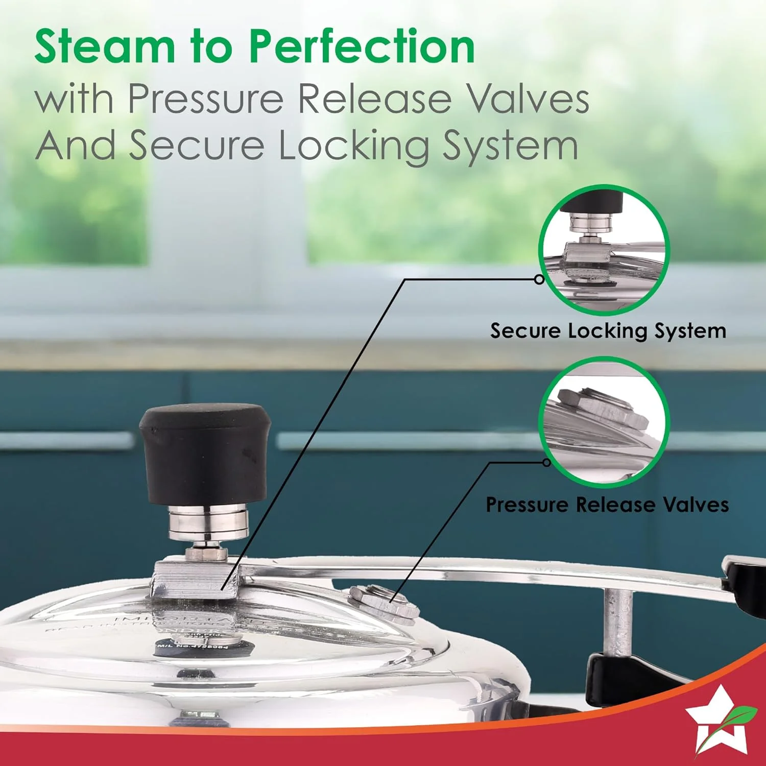 زودپز درب داخلی استیل واندرشف آلفا | 3 لیتر | مناسب برای تفت دادن، بخارپز کردن، سرخ کردن، جوشاندن، پخت و پز تحت فشار | سازگار با اجاق های القایی و گازی | دارای تاییدیه BIS | دسته های لمسی خنک زودپز درب داخلی استیل واندرشف آلفا | 3 لیتر | مناسب برای تفت دادن، بخارپز کردن، سرخ کردن، جوشاندن، پخت و پز تحت فشار | سازگار با اجاق های القایی و گازی | دارای تاییدیه BIS | دسته های لمسی خنک