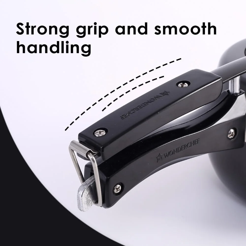 زودپز وندرچف تارس با روکش سخت آنودایز، درب داخلی، 3 لیتر، دسته های لمسی خنک برای دوام، مناسب برای اجاق های القایی، مشکی، دارای گواهی ISI زودپز وندرچف تارس با روکش سخت آنودایز، درب داخلی، 3 لیتر، دسته های لمسی خنک برای دوام، مناسب برای اجاق های القایی، مشکی، دارای گواهی ISI