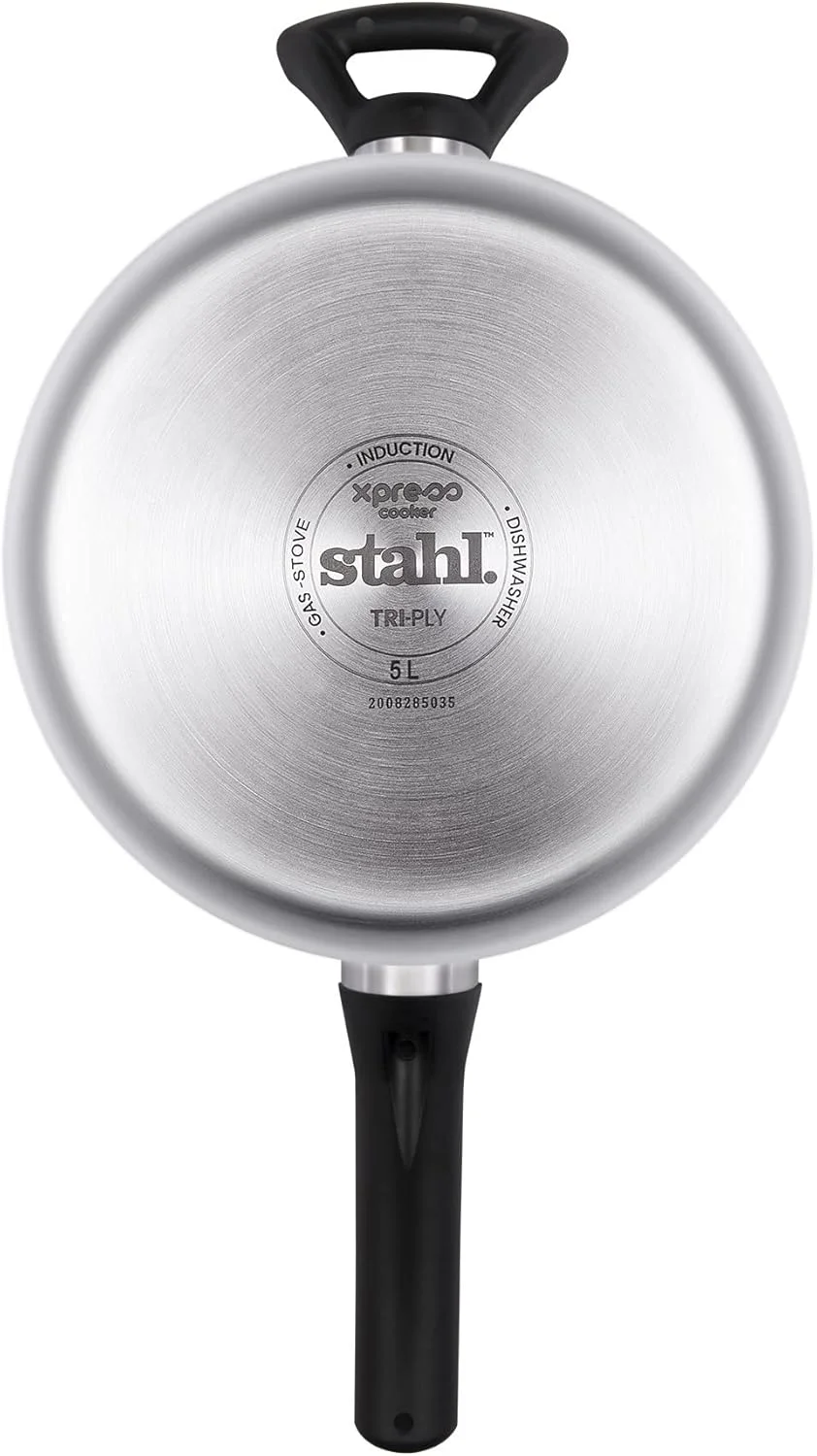 زودپز استال Xpress Cooker Triply، بلند، 5 لیتری، مناسب برای اجاق القایی، زودپز با درب بیرونی، سازگار با اجاق گاز و القایی، استیل ضد زنگ، نقره ای زودپز استال Xpress Cooker Triply، بلند، 5 لیتری، مناسب برای اجاق القایی، زودپز با درب بیرونی، سازگار با اجاق گاز و القایی، استیل ضد زنگ، نقره ای