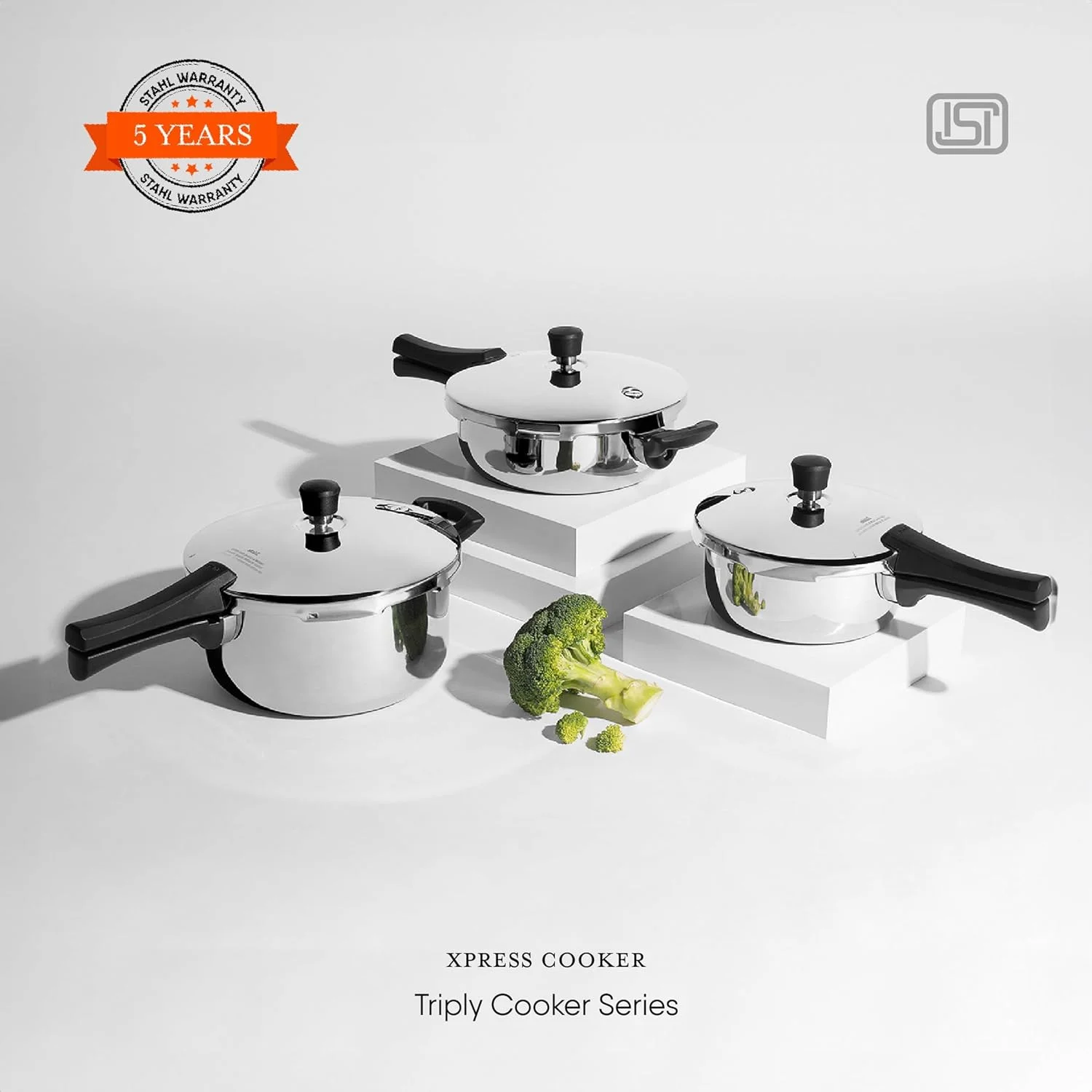 زودپز استال Xpress مدل Triply مناسب کودک، زودپز القایی، زودپز درب بیرونی 1 لیتری، سازگار با اجاق گاز القایی و معمولی، فولاد ضد زنگ، نقره ای زودپز استال Xpress مدل Triply مناسب کودک، زودپز القایی، زودپز درب بیرونی 1 لیتری، سازگار با اجاق گاز القایی و معمولی، فولاد ضد زنگ، نقره ای