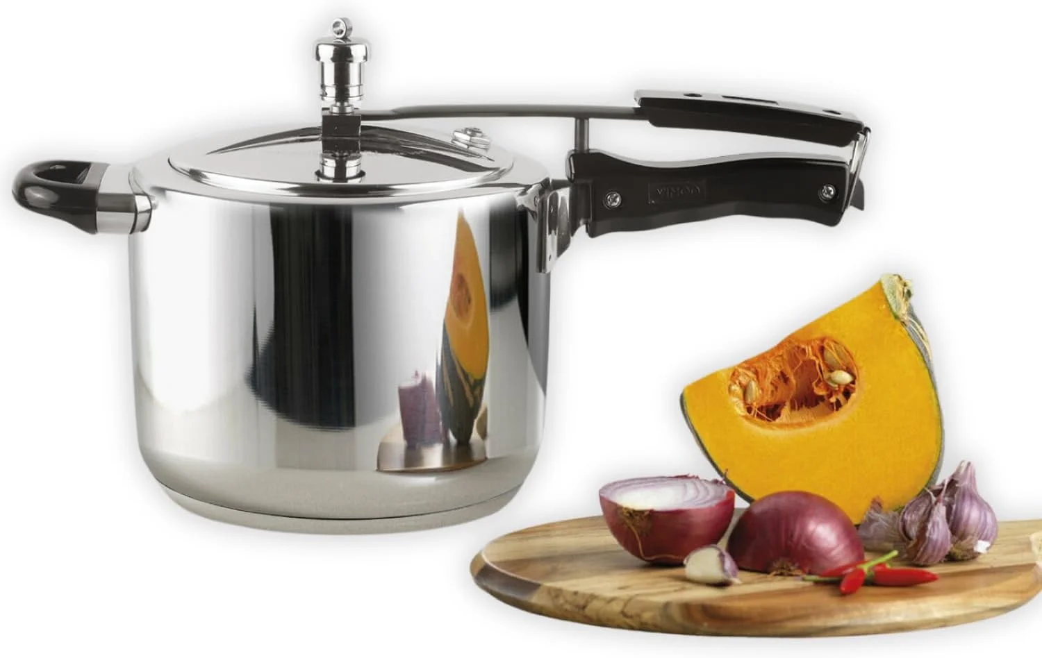 زودپز استیل ضد زنگ 18/8 با کفه ساندویچی و درب داخلی - 5 لیتر زودپز استیل ضد زنگ 18/8 با کفه ساندویچی و درب داخلی - 5 لیتر