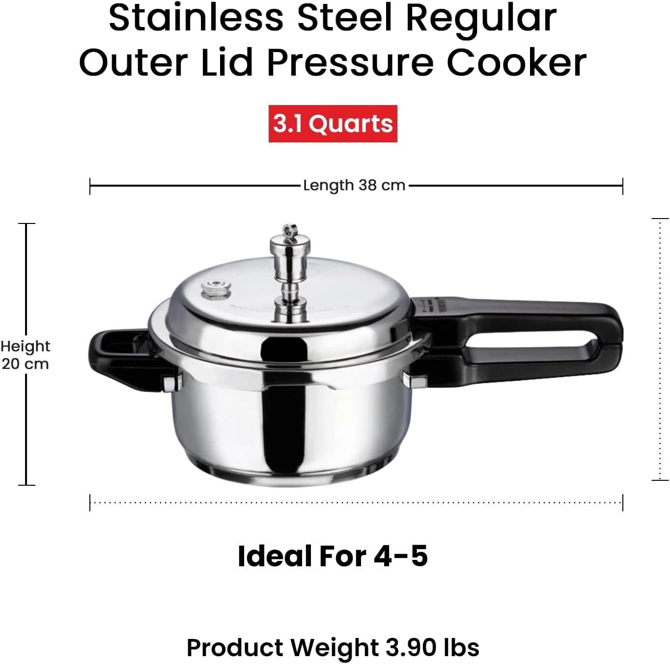 زودپز استیل ضد زنگ 18/8 با درب بیرونی معمولی - 3 لیتری زودپز استیل ضد زنگ 18/8 با درب بیرونی معمولی - 3 لیتری