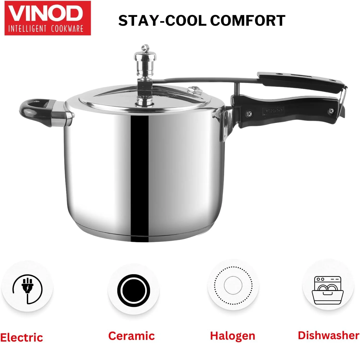 زودپز استیل ضد زنگ 18/8 با کفه ساندویچی و درب داخلی - 5 لیتر زودپز استیل ضد زنگ 18/8 با کفه ساندویچی و درب داخلی - 5 لیتر