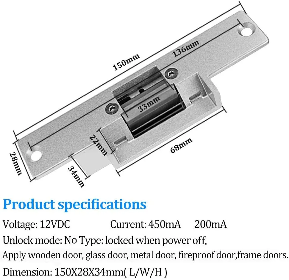 کیت کامل سیستم کنترل دسترسی درب OBO HANDS با قفل Fail Secure، شامل صفحه کلید بیومتریک RFID، منبع تغذیه، دکمه خروج و 10 جاسوئیچی (قفل 130mm NO) کیت کامل سیستم کنترل دسترسی درب OBO HANDS با قفل Fail Secure، شامل صفحه کلید بیومتریک RFID، منبع تغذیه، دکمه خروج و 10 جاسوئیچی (قفل 130mm NO)