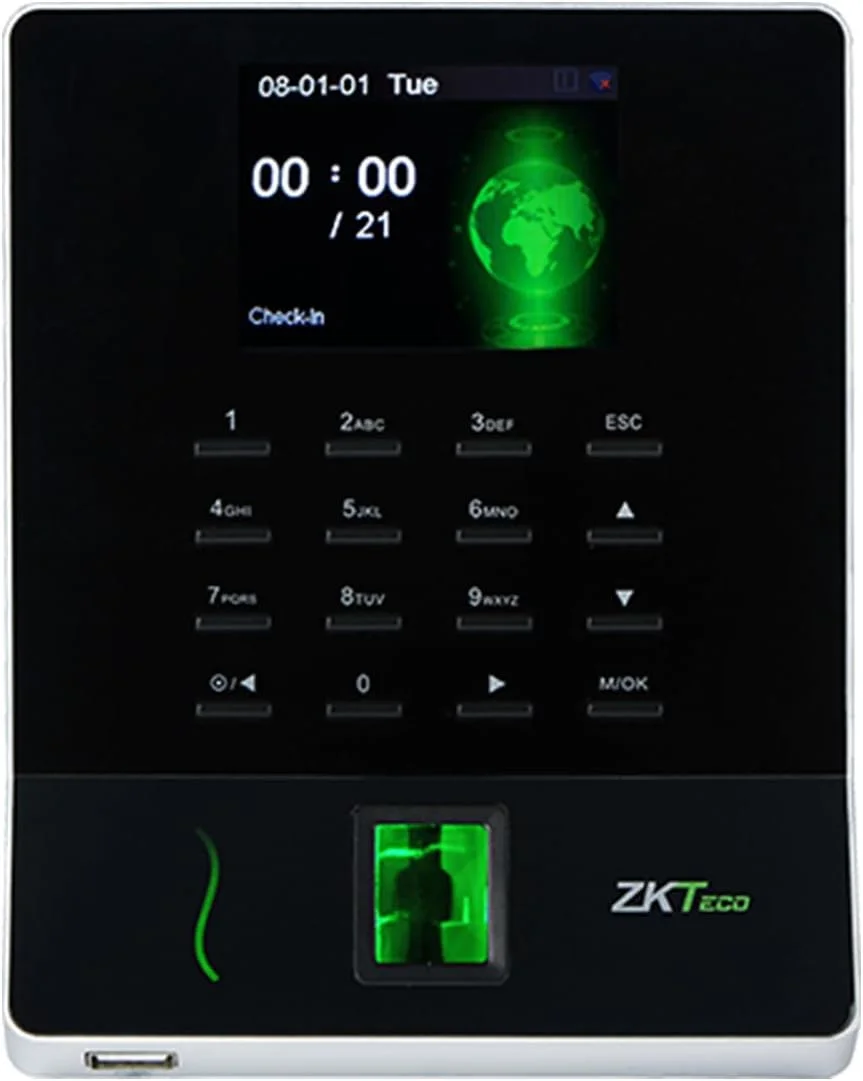 دستگاه حضور و غیاب اثر انگشتی ZKTeco WL20 | ترمینال بیومتریک حضور و غیاب با اتصال Wi-Fi و USB | نرم افزار رایگان مبتنی بر ابر