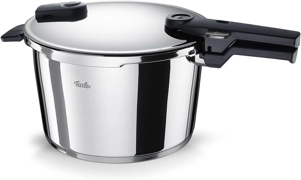 Fissler Vitaquick Pressure Cooker (8 L, Diameter 26 cm) Stainless Steel Pressure Cooker, 2 Cooking Levels, Made in Germany, Induction Fissler Vitaquick Pressure Cooker (8 L, Diameter 26 cm) Stainless Steel Pressure Cooker, 2 Cooking Levels, Made in Germany, Induction