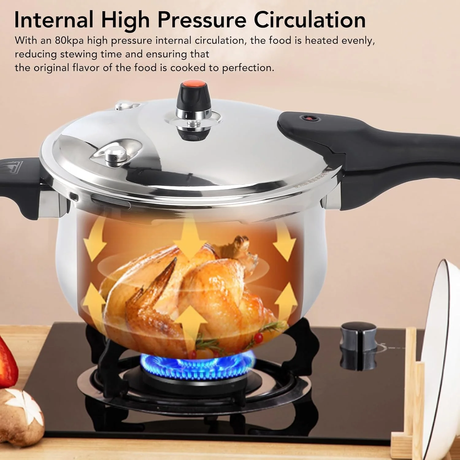 زودپز استیل Luocute، قابلمه و تابه های 7 و 9 لیتری مناسب اجاق گازهای القایی، زودپز بخار 80KPA مناسب اجاق گاز، شیر محدود کننده فشار برای پخت سریع خانگی زودپز استیل Luocute، قابلمه و تابه های 7 و 9 لیتری مناسب اجاق گازهای القایی، زودپز بخار 80KPA مناسب اجاق گاز، شیر محدود کننده فشار برای پخت سریع خانگی