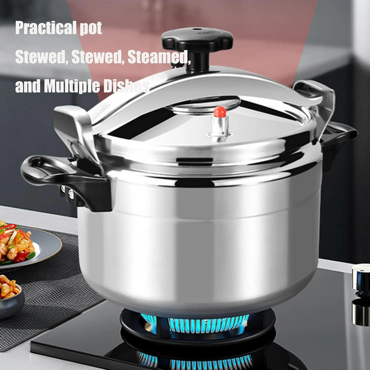 زودپز چند منظوره خانگی با ظرفیت بالا، زودپز استیل آلومینیومی ضخیم مناسب برای عروسی، جشن تولد، جشنواره ها، 2.5 لیتر زودپز چند منظوره خانگی با ظرفیت بالا، زودپز استیل آلومینیومی ضخیم مناسب برای عروسی، جشن تولد، جشنواره ها، 2.5 لیتر