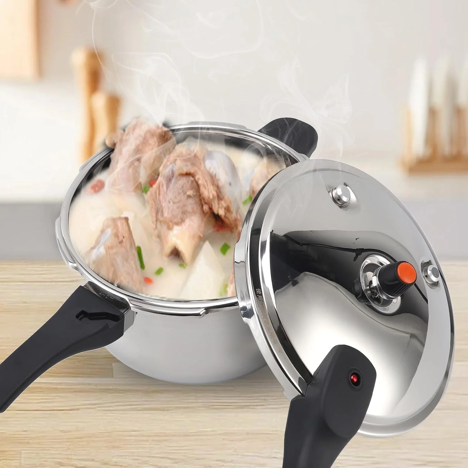 زودپز استیل Luocute، قابلمه و تابه های 7 و 9 لیتری مناسب اجاق گازهای القایی، زودپز بخار 80KPA مناسب اجاق گاز، شیر محدود کننده فشار برای پخت سریع خانگی زودپز استیل Luocute، قابلمه و تابه های 7 و 9 لیتری مناسب اجاق گازهای القایی، زودپز بخار 80KPA مناسب اجاق گاز، شیر محدود کننده فشار برای پخت سریع خانگی