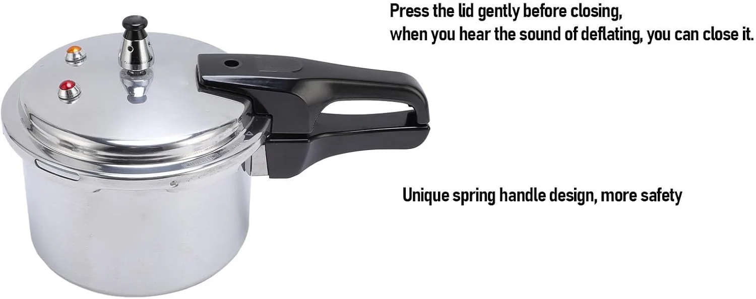 زودپز روگازی آلومینیومی، قابلمه زودپز آلیاژ آلومینیوم ضد انفجار با ظرفیت بزرگ برای اجاق گاز، اجاق های القایی برقی، ظروف پخت و پز (24CM/7L) زودپز روگازی آلومینیومی، قابلمه زودپز آلیاژ آلومینیوم ضد انفجار با ظرفیت بزرگ برای اجاق گاز، اجاق های القایی برقی، ظروف پخت و پز (24CM/7L)