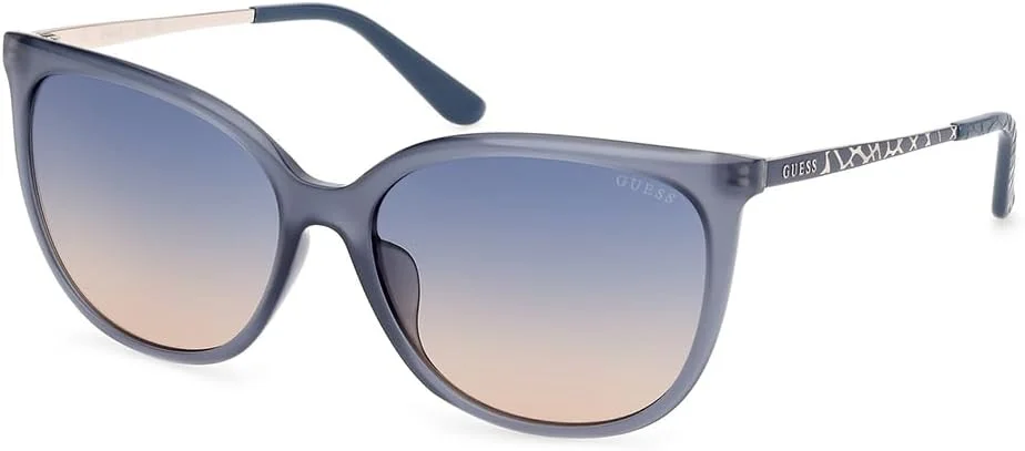 عینک آفتابی زنانه GUESS GU00150-H84W59 با فریم مربعی پلاستیکی آبی و محافظت UV