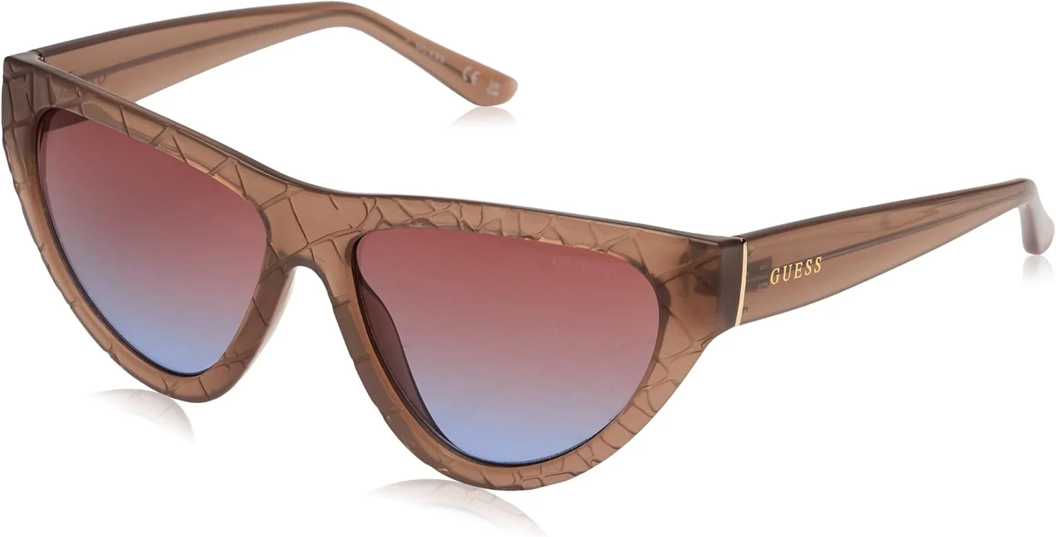 عینک آفتابی زنانه گربه ای گس GU0015157F57 بژ با فریم کامل پلاستیکی و محافظت UV