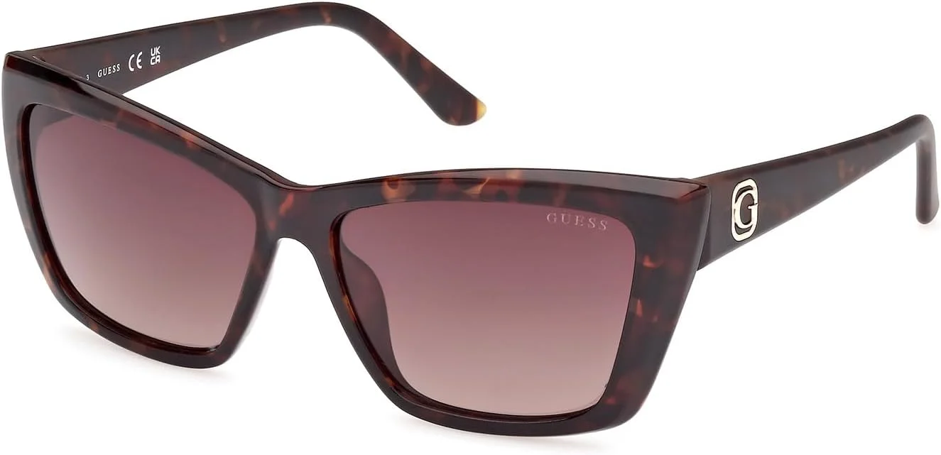عینک آفتابی زنانه GUESS مدل GU0009852F55 با محافظت UV، هاوانای تیره، 55 میلیمتر عینک آفتابی زنانه GUESS مدل GU0009852F55 با محافظت UV، هاوانای تیره، 55 میلیمتر