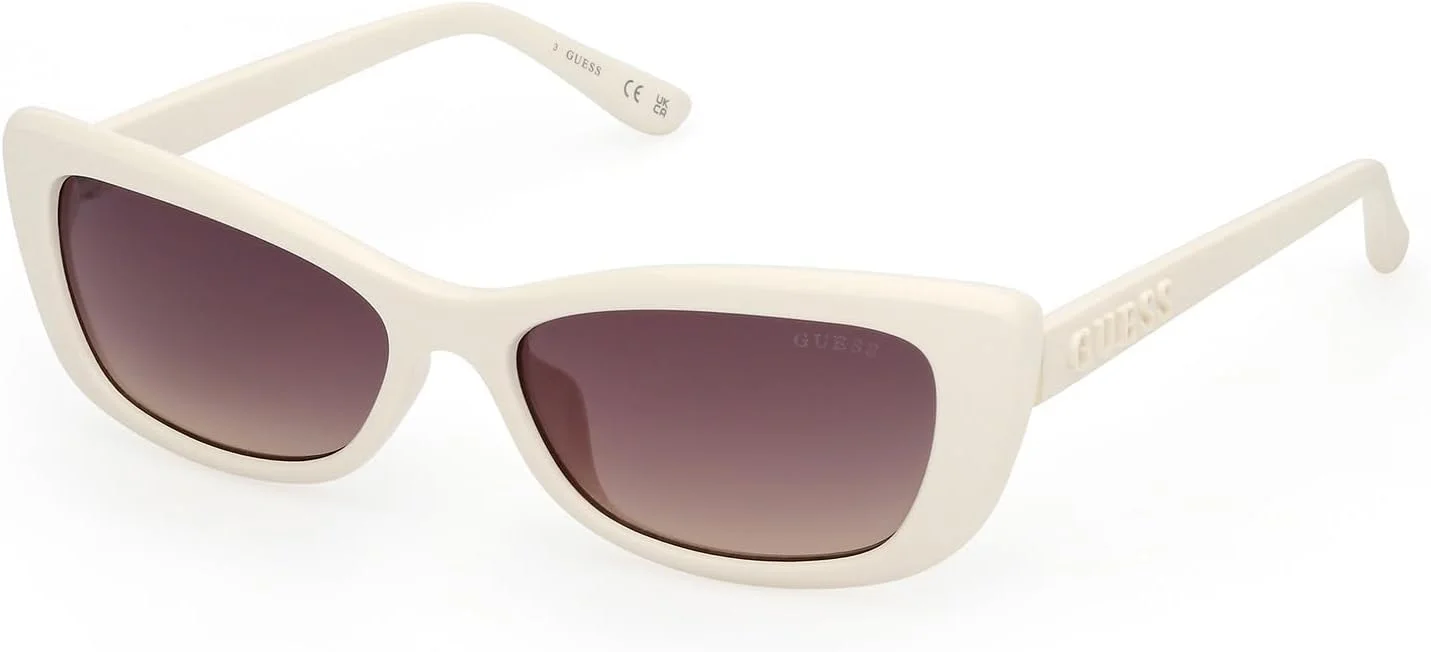 عینک آفتابی زنانه مستطیلی گس GU00156-H21B55 با فریم کامل پلاستیکی سفید و محافظت UV عینک آفتابی زنانه مستطیلی گس GU00156-H21B55 با فریم کامل پلاستیکی سفید و محافظت UV