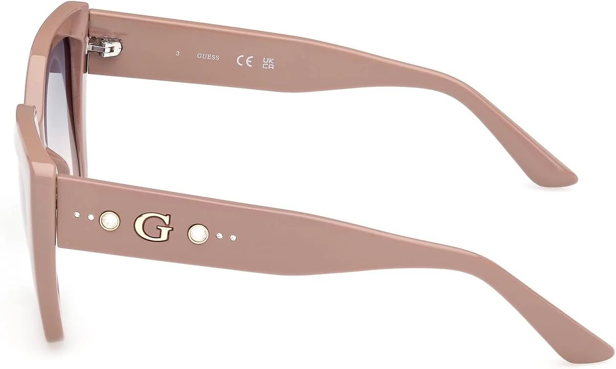 عینک آفتابی زنانه پروانه ای گس GU0016257W55 با فریم کامل بژ و محافظت UV عینک آفتابی زنانه پروانه ای گس GU0016257W55 با فریم کامل بژ و محافظت UV