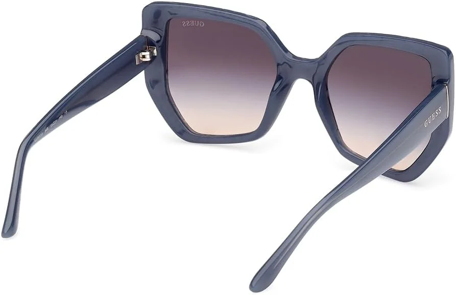 عینک آفتابی زنانه گس GU0015384B55 با فریم کامل نامتقارن پلاستیکی آبی و محافظت UV