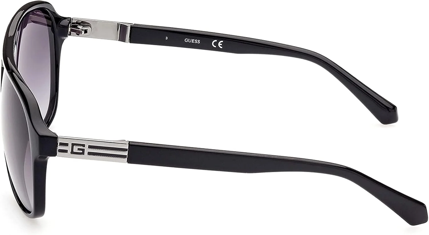 عینک آفتابی مردانه GUESS مدل GU0003901B61 با محافظت UV، مشکی براق، 61 میلی متر عینک آفتابی مردانه GUESS مدل GU0003901B61 با محافظت UV، مشکی براق، 61 میلی متر