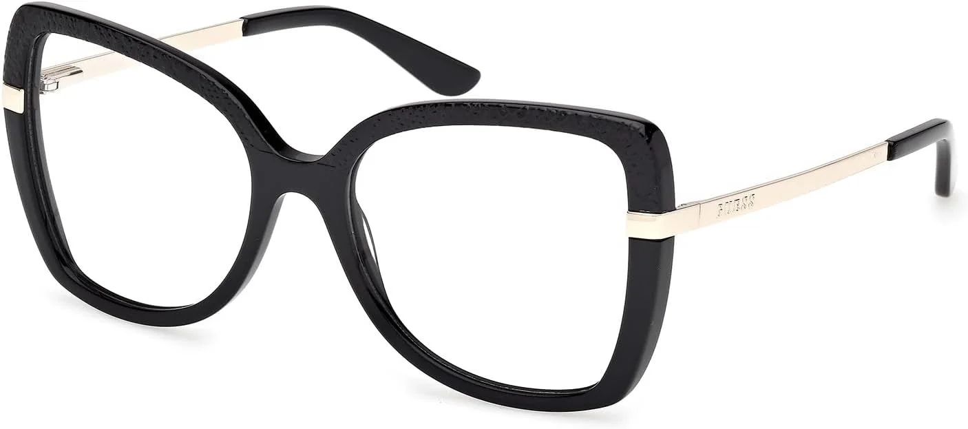 عینک زنانه مشکی براق GUESS GU50245 001 سایز 54/18/140