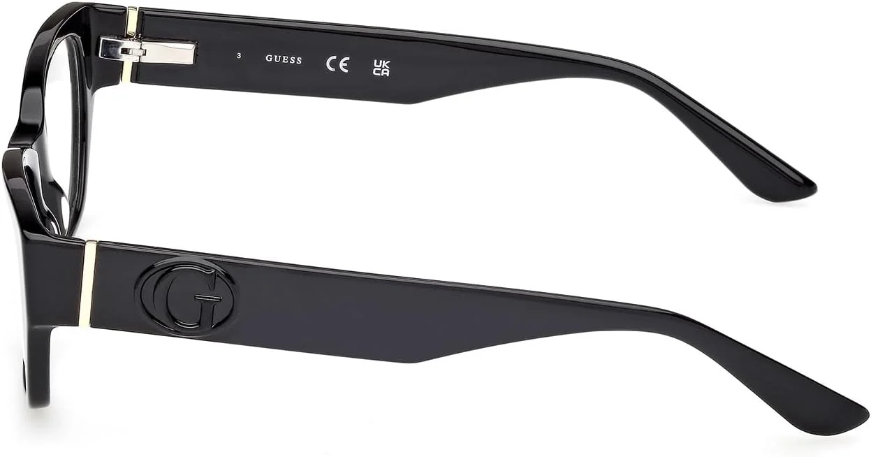 عینک زنانه مشکی براق GUESS GU50304 001 سایز 50/18/140