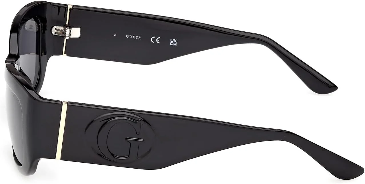 عینک آفتابی زنانه GUESS GU00253 01A مشکی براق 56/18/135