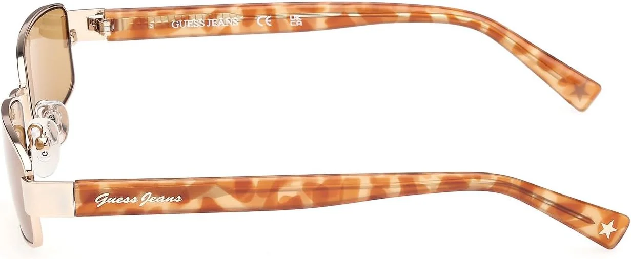 عینک آفتابی فلزی مربعی پلاریزه زنانه گس، طلایی، 53 میلی متر