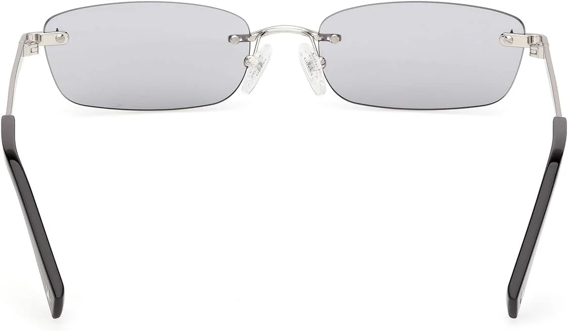 عینک آفتابی فلزی مربعی پلاریزه GUESS، نیکلتین روشن براق، 55 میلی متر