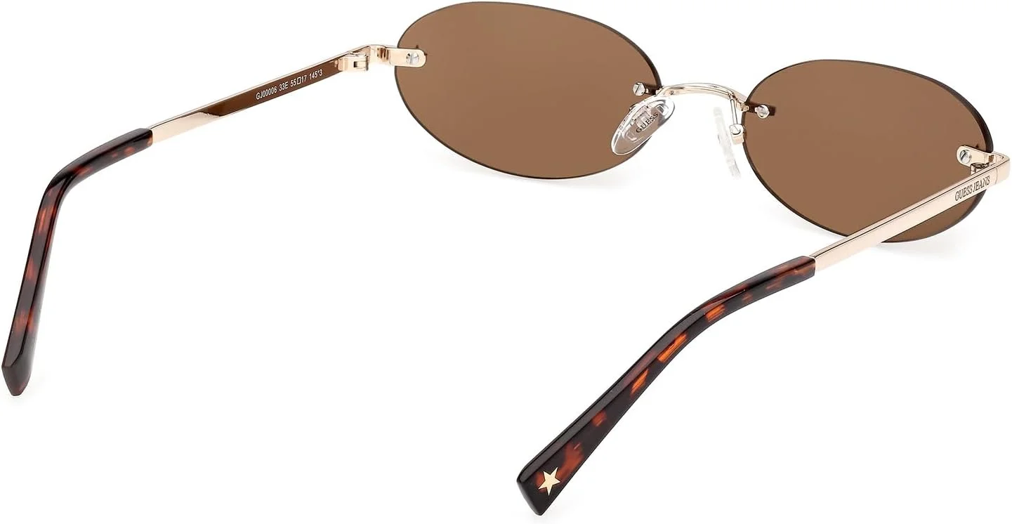 عینک آفتابی فلزی مربعی پلاریزه گس، طلایی، 55 میلی‌متر