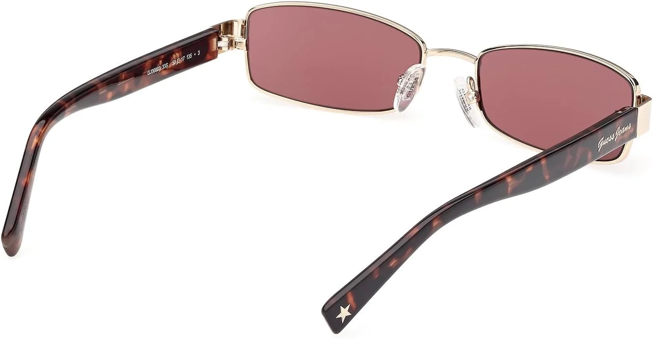 عینک آفتابی فلزی مربعی پلاریزه زنانه گس، طلایی، 53 میلی متر